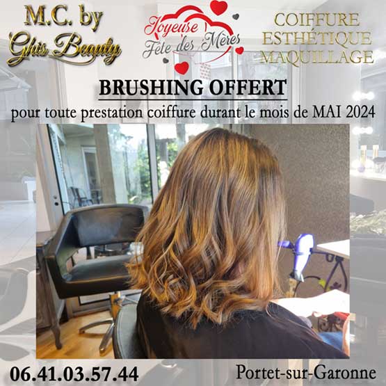 Coiffeur Portet-sur-Garonne : Brushing offert durant MAI 2024